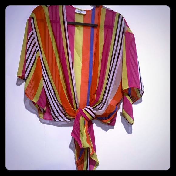 Palms away neon blouse - Picture 2 of 3